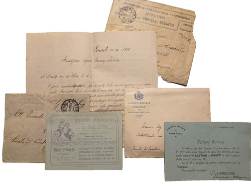 Pinerolo paper lot - , belonging