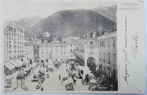 Postcard carrara piazza - carrara,