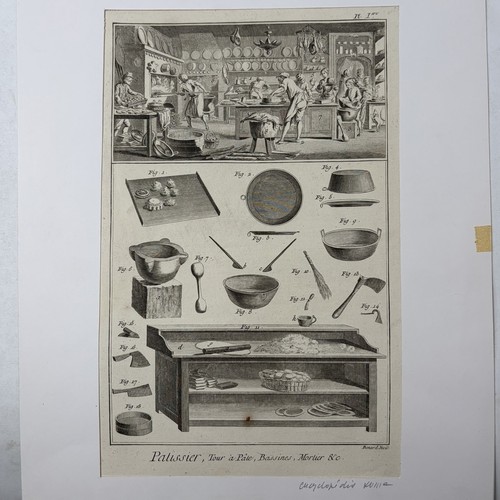 Antique print pastry - antique,