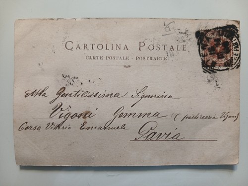 Postcard siena 1923 for - siena, pavia